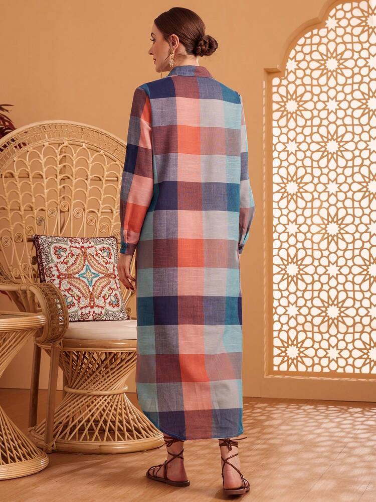 Women's Plaid Shirt Dress Fall Cloth For Women