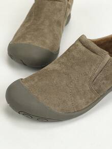 2023 年秋季舒适防滑女士平底鞋，带保暖内衬，适合室内和室外活动 - 駝色 - 查看 6