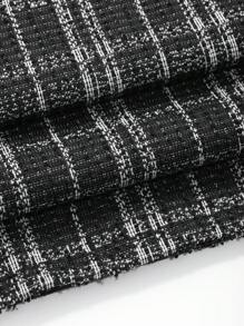 FRIFUL Eo đàn hồi Kẻ sọc Váy - Đen và trắng - Xem 8