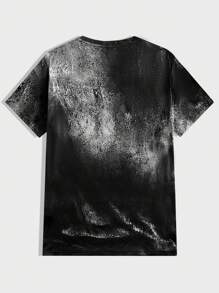 Manfinity LEGND 男士王冠和字母圖案T恤 - 黑色 - 查看 2