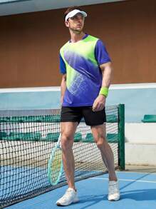 Manfinity Sport Corelite Men's Tennis Clothing Set, Athletic Suit, Tracksuit Workout Set - Blue - View 5