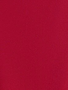 SHEIN Essnce Women'S Keyhole Neckline Raglan Sleeve Shirt - Red - View 3