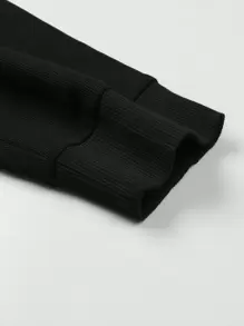 Manfinity Sport Streetwear Men'S Raglan Sleeve Sports Jacket Workout Tops Sports Jacket - Black - View 3