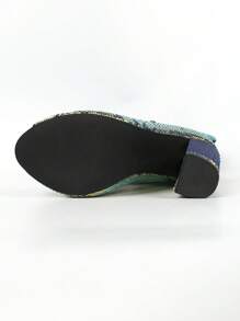 時尚閃閃發光高筒靴適合女士 - 棕色 - 查看 3