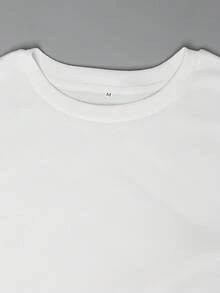 男士下垂肩字母印花運動衫 - 白色 - 查看 7