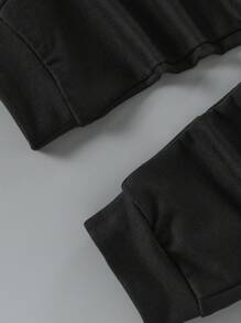 SHEIN 男童拼色圆领上衣和运动裤两件套 - 彩色 - 查看 6
