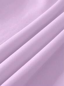 SHEIN EZwear 大码女式卫衣，印有泰迪熊和字母图案 - 淡紫色 - 查看 3