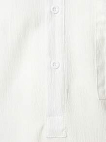 Manfinity Homme Loose Fit Men's Contrast Color Stand Collar Shirt - Army Green - View 6