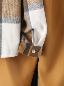 2入組童裝休閒格紋長袖套裝 - 黃色 - 查看 5