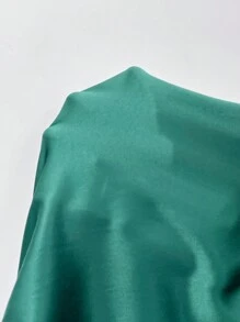 SHEIN Privé 大碼暗綠色v領連身裙 - 墨綠色 - 查看 7