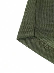 Manfinity Homme Men Solid Polo Shirt - Army Green - View 4