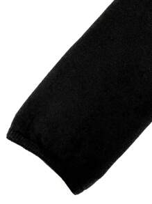 SHEIN Unity Hot Rhinestone Halterneck Hip-Hugging Sweater Dress With Black Sleeves Fall Cloth For Women - Black - View 5