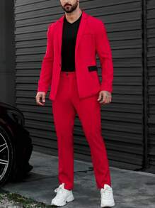 Manfinity AFTRDRK Men's Suit Set - Red - View 4