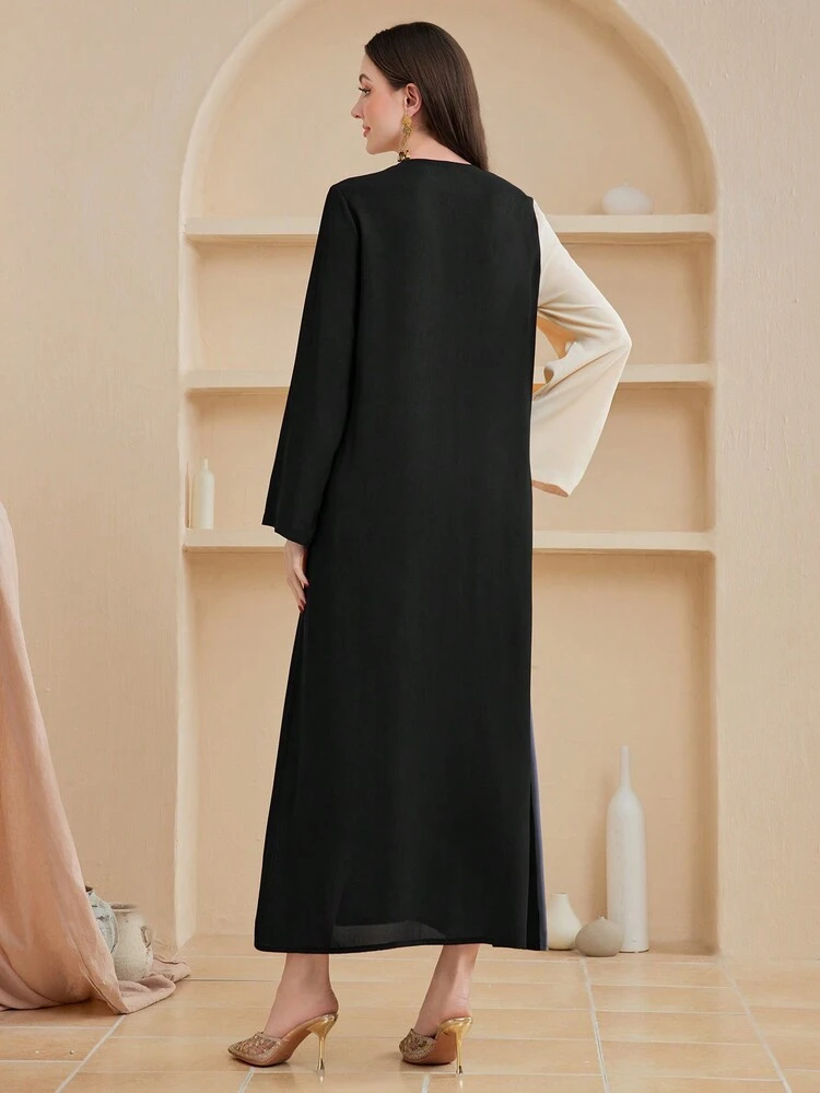 Ladies Color Block Lace Spliced Dress