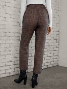 SHEIN LUNE Ladies' Plaid Trousers - Multicolor - View 2