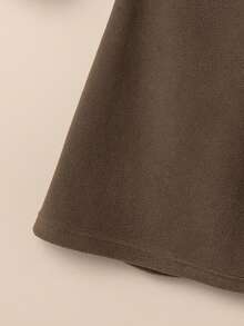 Đơn giản Và Sành điệu Con trai Thắt lưng Tương phản Màu sắc Cắt tỉa Áo ngủ dài - Cà phê nâu - Xem 4