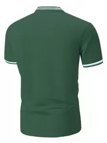 SHEIN Manfinity Homme Men's Color Block Edge Polo Shirt