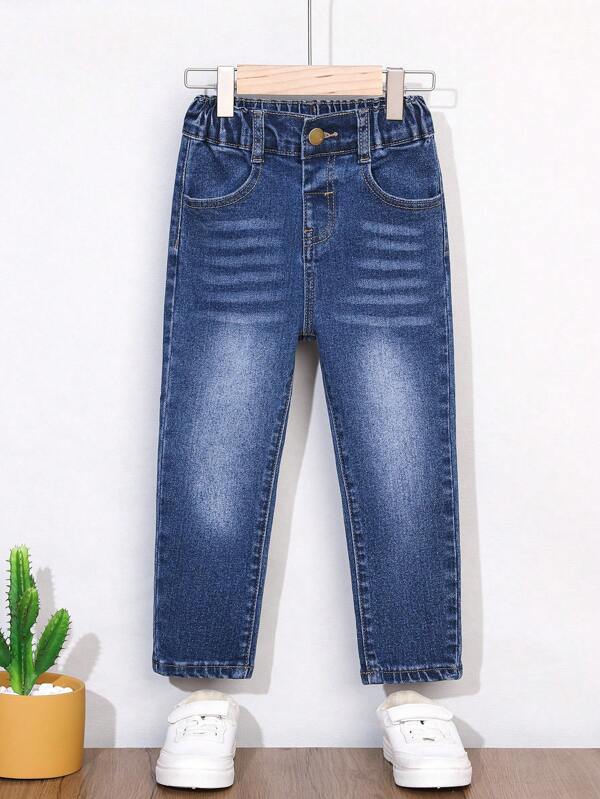 Jeansy Young Boy Washed Cat Whisker Tapered