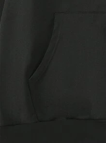 Manfinity Roghcode Lỏng lẻo phù hợp Nam Đồ họa Trái tim & Chữ cái Áo Zip Up Hoodie Với Nhiệt Lót - màu đen - Xem 3