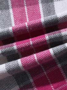 Manfinity Homme Áo sơ mi nam kẻ caro cỡ lớn có túi - Nhiều màu - Xem 6