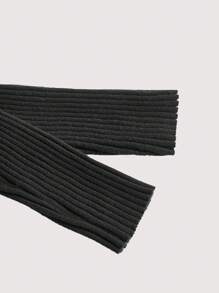 SHEIN ICON Talla grande Jersey crop con diseño de diamante de imitación - Negro - Ver 4