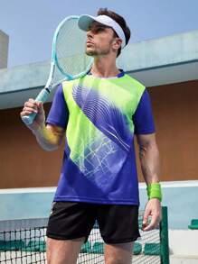 Manfinity Sport Corelite Men's Tennis Clothing Set, Athletic Suit, Tracksuit Workout Set - Blue - View 1