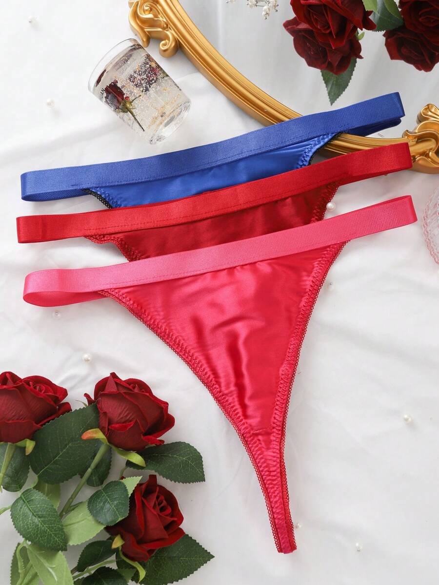 3 件/套女式丁字內褲 - 彩色 - 查看 1