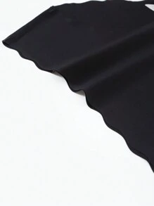 SHEIN 5 Peças Guarnição De Vieira Sólido Guarnição De Vieira Calcinha - Preto - Visão 4