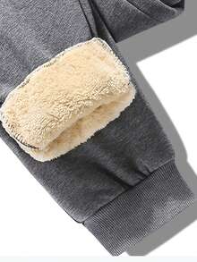 Pantalones Térmicos Con Cordón Para Hombres - Gris Oscuro - Ver 3