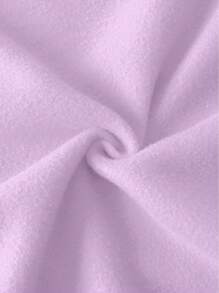 SHEIN EZwear 大码女式卫衣，印有泰迪熊和字母图案 - 淡紫色 - 查看 8