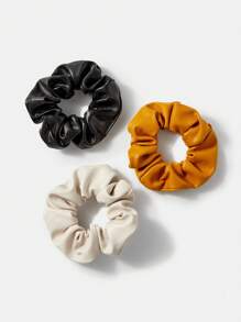 SHEIN BIZwear Leather Colon-Shaped Hair Scrunchie - Multicolor - View 2