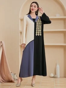 Al Najma 女士色塊蕾絲接合連身裙 - 彩色 - 查看 4