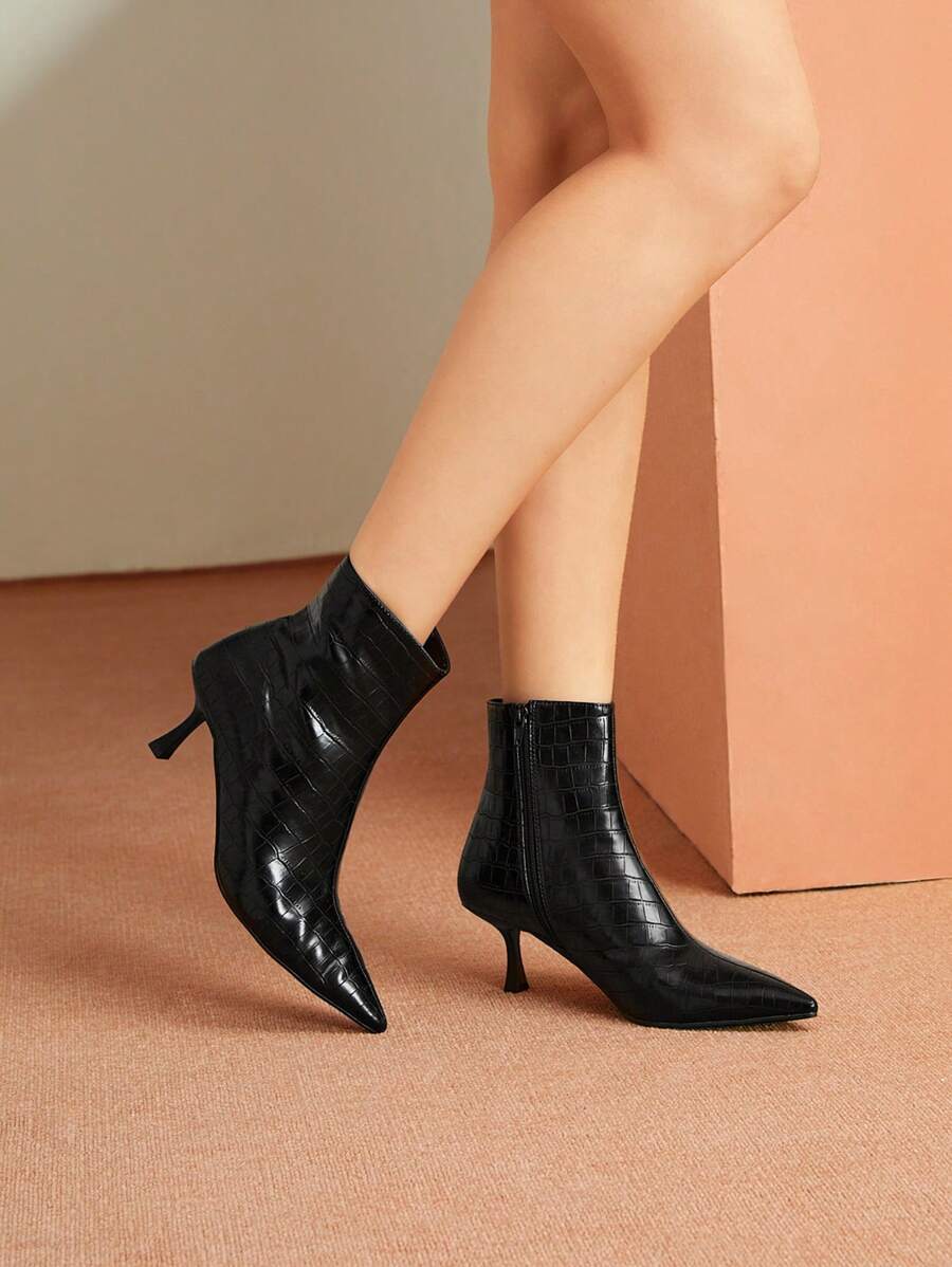 SheIn BIZ Của phụ nữ Giày ống thời trang - màu đen - Xem 1