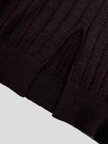 SHEIN Unity Suéter de mujer con bloqueo de color y abertura en el bajo para otoño e invierno - Multicolor - Ver 5