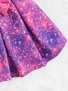 SHEIN Girl's Character Pattern Short-sleeved T-shirt And Bow Skirt Two-piece Summer Set - Multicolor - View 7