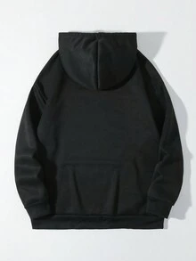 Plus Size Christmas Graphic Sweatshirt For Autumn/Winter - Black - View 2