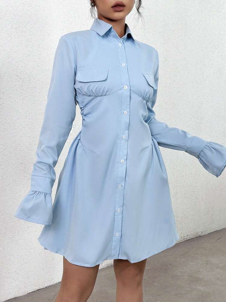 Women's Long Sleeve Shirt Dress