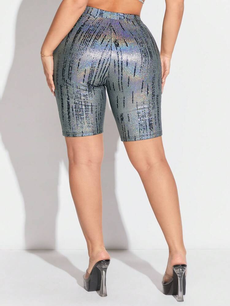 Women's Coated High Waist Cycling Leggings