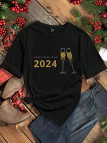 SHEIN LUNE 女標語印花t卹 - 黑色 - 查看 5