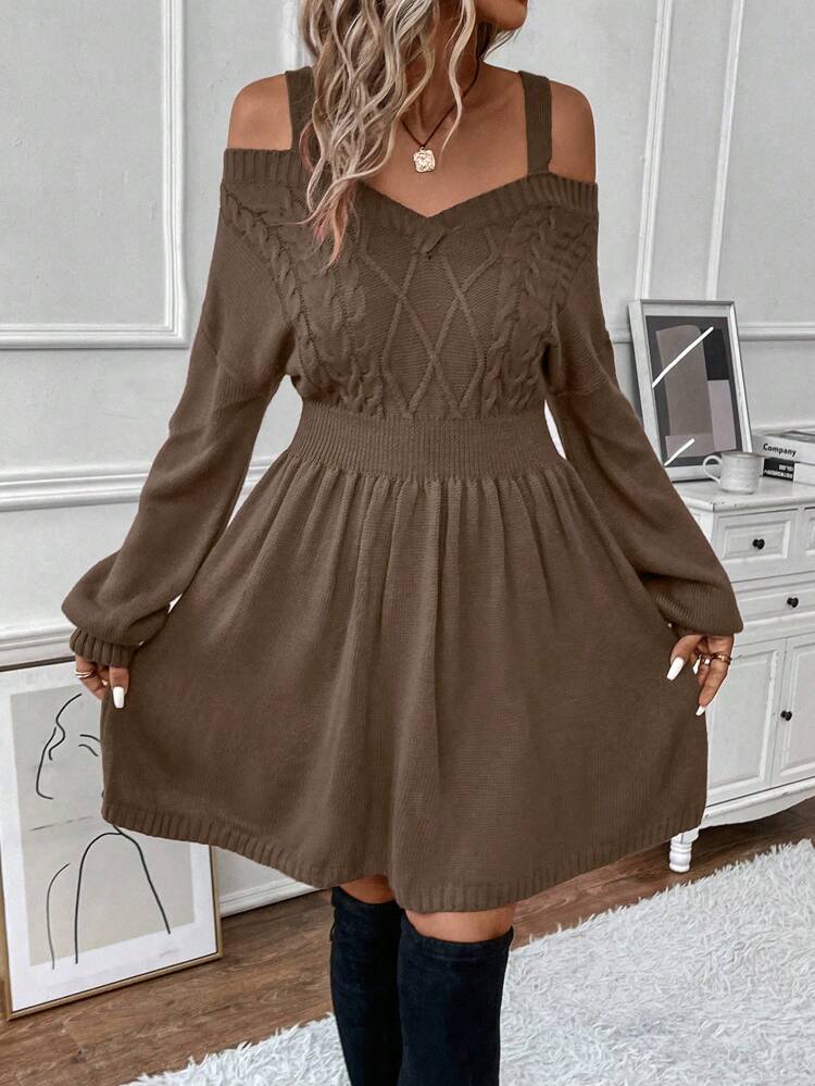 Ladies' Off Shoulder Sweater Dress