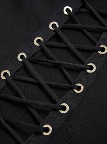 SHEIN SXY Vestido mini tubo con tirantes para mujer de talla grande, de primavera-verano, sexy, para fiesta de graduación, fiesta de soltera, cita nocturna, con diseño hueco