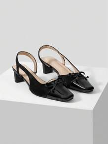 MOTF PREMIUM Zapatos cómodos de tacón alto para mujer, zapatos de vacaciones en oferta de verano - Negro - Ver 2