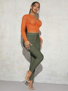 SHEIN SXY 高腰修身長褲