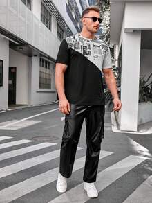 GENTILAND Nam Kích thước lớn Dệt Giải trí Giò thẳng Quần - màu đen - Xem 6