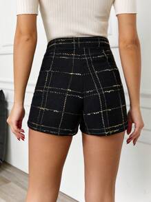 RueChic Women's Plaid Wrap Over Skirt