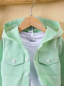 Baby Boys' Hooded Jumpsuit With Text Print - Multicolor - View 5