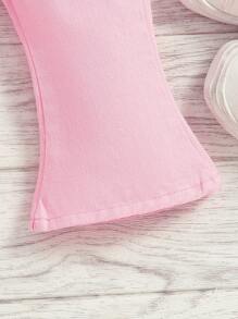 Baby Girls' Fashionable And Versatile Denim Flared Pants - Pink - View 3