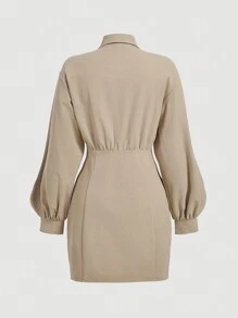 SHEIN MOD Vestido Con Botones Delanteros Para Mujer