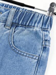 Bé gái vui tươi , Mát mẻ & Dễ thương Hình vẽ nguệch ngoạc Lỏng lẻo Quần legging thẳng - Rửa trung bình - Xem 8