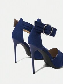 SheIn SXY Fashionable High-heeled Sandals - Blue - View 4